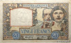 20 Francs TRAVAIL ET SCIENCE FRANCE  1941 F.12.16 F+