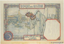 5 Francs TUNISIA  1939 P.08b AU