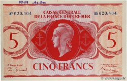 5 Francs Marianne CCFOM AFRIQUE ÉQUATORIALE FRANÇAISE  1944 A.124a