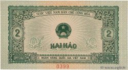 2 Hao Spécimen VIET NAM  1958 P.069s UNC-