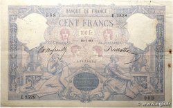 100 Francs BLEU ET ROSE FRANCIA  1899 F.21.12 q.MB