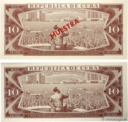 10 Pesos Lot CUBA  1983 P.104cs et P.104c UNC-