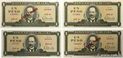 1 Peso Lot CUBA  1978 P.102bs4 et P.102b