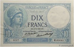 10 Francs MINERVE FRANCE  1931 F.06.15