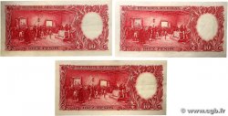 10 Pesos Lot ARGENTINA  1942 P.265b MBC+