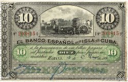 10 Pesos CUBA  1896 P.049a MBC