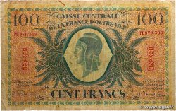 100 Francs FRENCH GUIANA  1943 P.17a RC+