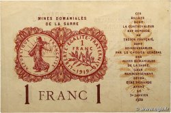 1 Franc MINES DOMANIALES DE LA SARRE FRANCE  1920 VF.51.05 XF