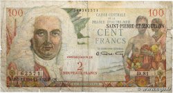 2 NF sur 100 Francs La Bourdonnais SAINT PIERRE AND MIQUELON  1960 P.32 G