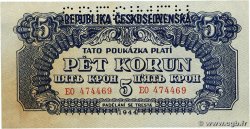 5 Korun Spécimen TCHÉCOSLOVAQUIE  1944 P.046s SPL