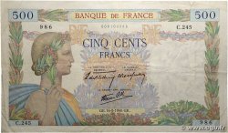 500 Francs LA PAIX FRANCE  1940 F.32.02