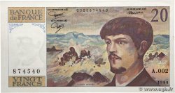 20 Francs DEBUSSY FRANCE  1980 F.66.01A2 pr.NEUF
