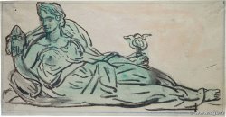 5000 Francs DÉESSE DÉMÉTER Gouache FRANCE  1942 F.40.00p TTB