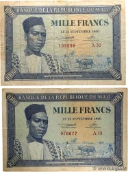 1000 Francs Lot MALI  1960 P.04 VG