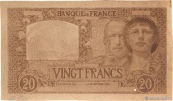 20 Francs TRAVAIL ET SCIENCE Photo FRANCE  1922 F.12.00p SPL
