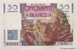 50 Francs LE VERRIER FRANCE  1947 F.20.08