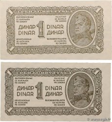 1 Dinar Lot YUGOSLAVIA  1944 P.048a XF+