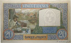 20 Francs TRAVAIL ET SCIENCE FRANCE  1941 F.12.18 XF