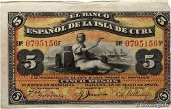 5 Pesos CUBA  1896 P.048b