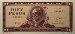 10 Pesos Spécimen CUBA  1971 P.104s