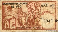 50 Centims ESPAGNE Vic  1937 E.-