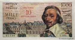 10 NF sur 1000 Francs RICHELIEU FRANCE  1957 F.53.01 VF