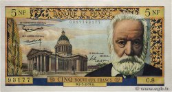 5 Nouveaux Francs VICTOR HUGO FRANCE  1959 F.56.02 XF+