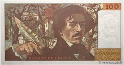 100 Francs DELACROIX imprimé en continu FRANCIA  1990 F.69bis.02a SC+