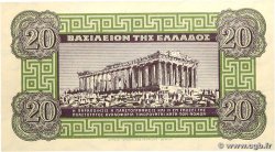 20 Drachmes GREECE  1940 P.315 UNC