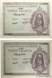 20 Francs Lot ALGÉRIE  1945 P.092b