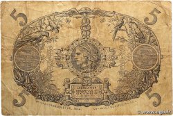 5 Francs Cabasson rouge GUADELOUPE  1928 P.07b RC+
