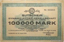 100000 Mark ALLEMAGNE Hambourg 1923 