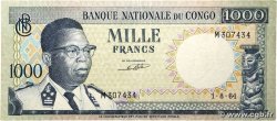 1000 Francs RÉPUBLIQUE DÉMOCRATIQUE DU CONGO  1964 P.008a TTB