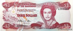 3 Dollars BAHAMAS  1984 P.44a