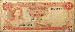 5 Dollars BAHAMAS  1974 P.37b