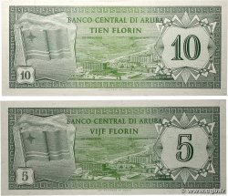 5 et 10 Florin Lot ARUBA   1986 P.01 et P.02