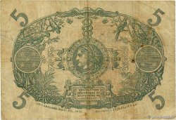 5 Francs Cabasson rouge MARTINIQUE  1919 P.06A TB