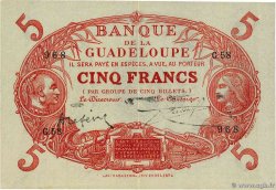 5 Francs Cabasson rouge GUADELOUPE  1923 P.07 SUP