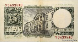 5 Pesetas ESPAGNE  1954 P.146a TTB+