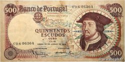 500 Escudos PORTUGAL  1966 P.170a TTB