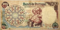 500 Escudos PORTUGAL  1966 P.170a TTB