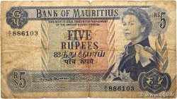 5 Rupees ÎLE MAURICE  1967 P.30a B