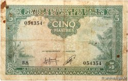 5 Piastres - 5 Riels INDOCHINE FRANÇAISE  1953 P.095 B+