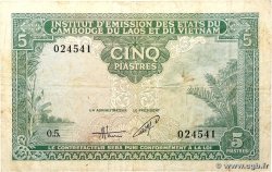 5 Piastres - 5 Dong INDOCHINE FRANÇAISE  1953 P.106 TB