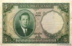 5 Piastres - 5 Dong INDOCHINE FRANÇAISE  1953 P.106 TB