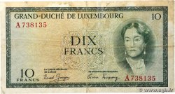 10 Francs LUXEMBOURG  1954 P.48a