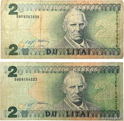 2 Litai Lot LITUANIE  1993 P.54a B+
