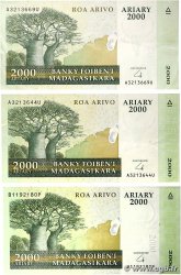 2000 Ariary Lot MADAGASCAR  2009 P.090b pr.SUP