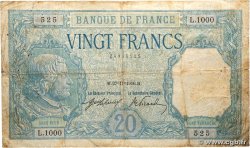 20 Francs BAYARD FRANCE  1916 F.11.01 B+