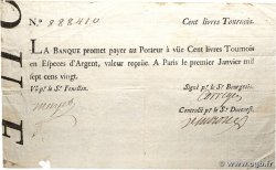 100 Livres Tournois typographié FRANCE  1720 Dor.26